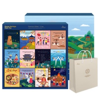 アルムドレ 韓国の 伝統茶 12種 ギフトセット + ショッピングバッグ 5,222円