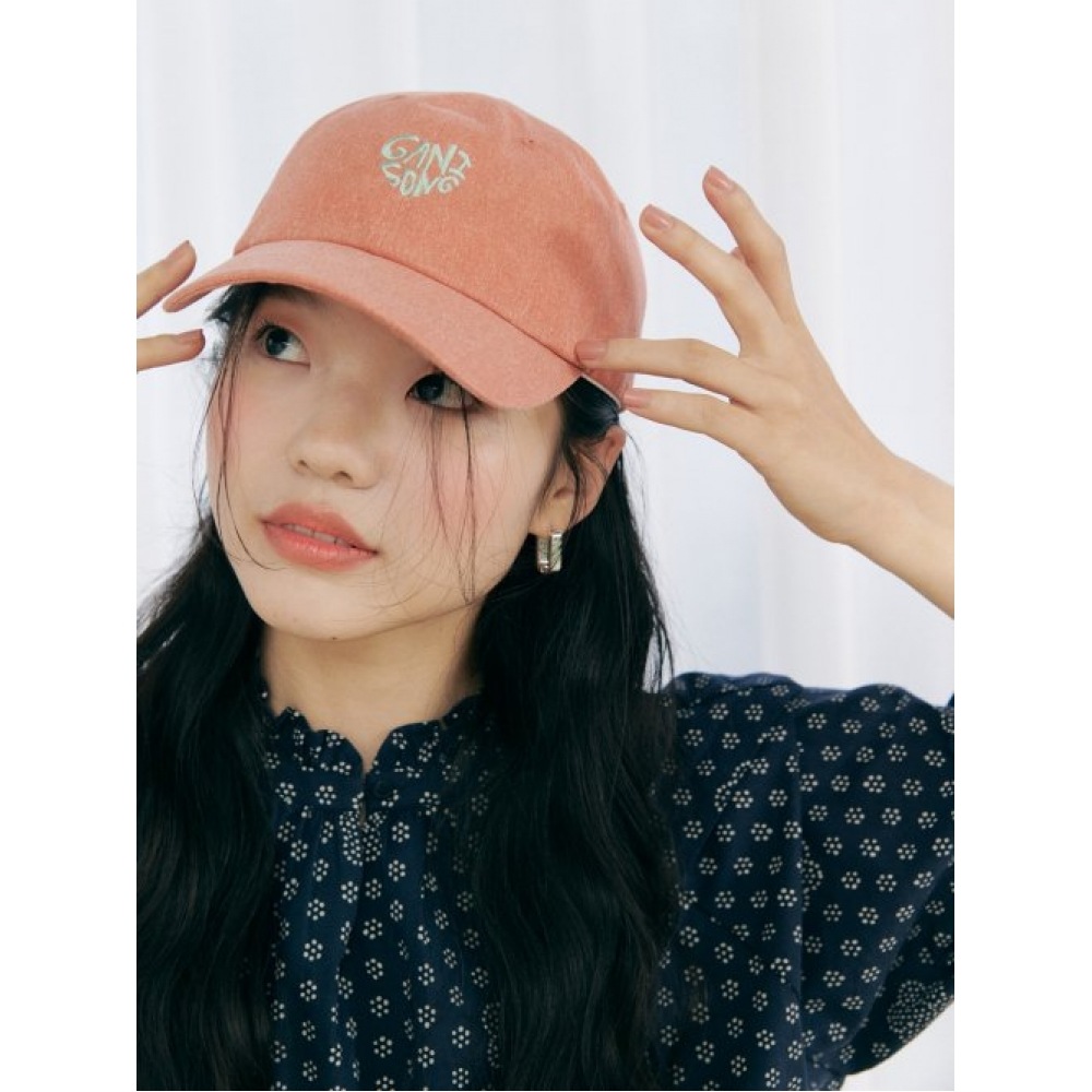 GANISONG (GANISONG) ハートロゴボールキャップ_コーラル