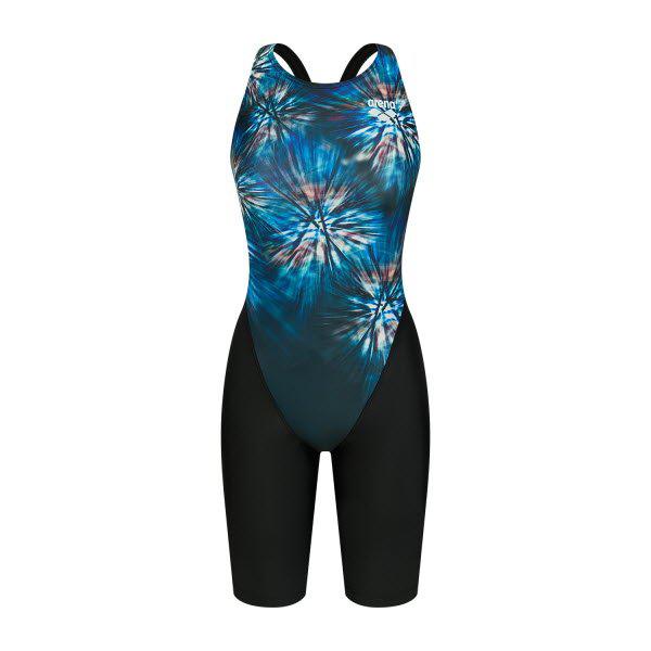 女性プリズムフロー4部ハーフボディレーサーバック（A6SL1PL43_BLK）