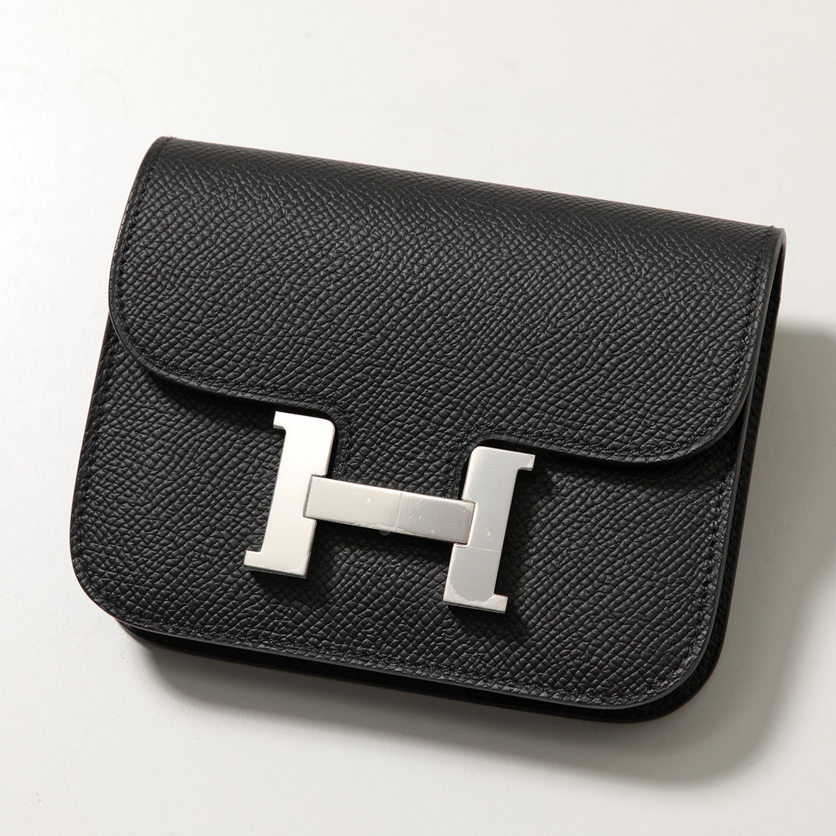HERMES エルメス ウォレット コンスタンス スリム Constance Slim エプソン 082060CK コインケース付き ウェストポーチ ミニ財布 SV金具 ブラック