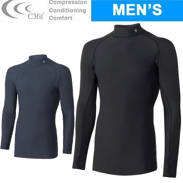 C3fit シースリーフィット コウデンシウォ－ムハイネックロングスリーブ GC65302 メンズ アンダーウエア