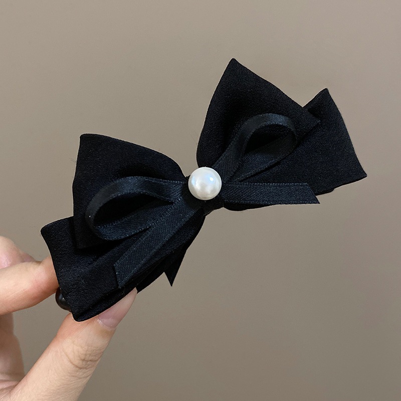 【1点ご購入 で10点プレゼントいたします】黒いリボンバナナクリップ縦クリップ高低ポニーテールヘアピン2025一字挟み横クリップねじりクリップ女