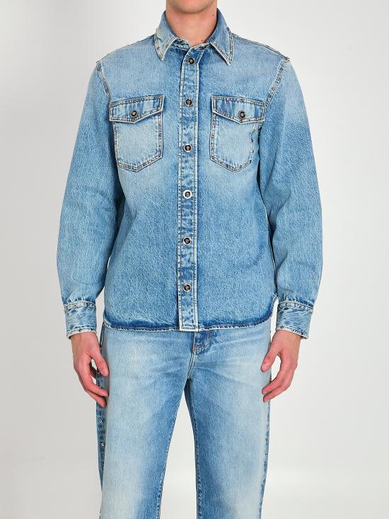 VERSACE Men Long Tops 1022747 BLUE