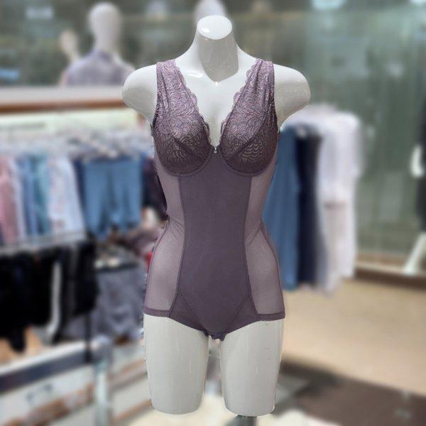 女性モダンソフトランニング一枚仕立てオールインワンABカップ（WBT1968 GY）_s