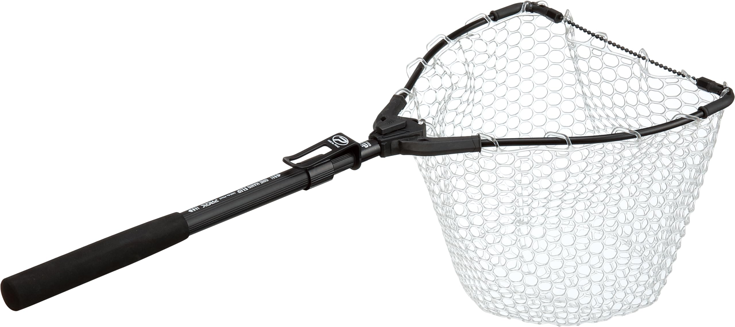 プロックス(Prox) 玉網・ランディングネット ワンハンドフリップネット ラバーネット アジャスターロング ラバー クリア/ブラック