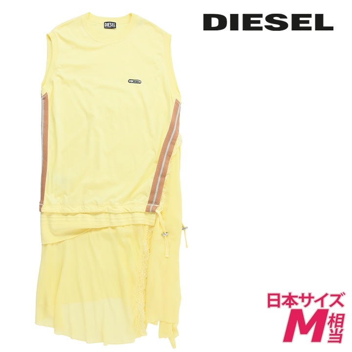 ノースリーブワンピース レディース D-ROLLACE レースアクセント アシンメトリー die-l-t-g4-2hj