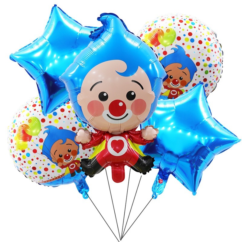ピエロ型アルミフィルムバルーン子供の誕生日パーティー会場装飾サーカスピエロアルミフィルムバルーン