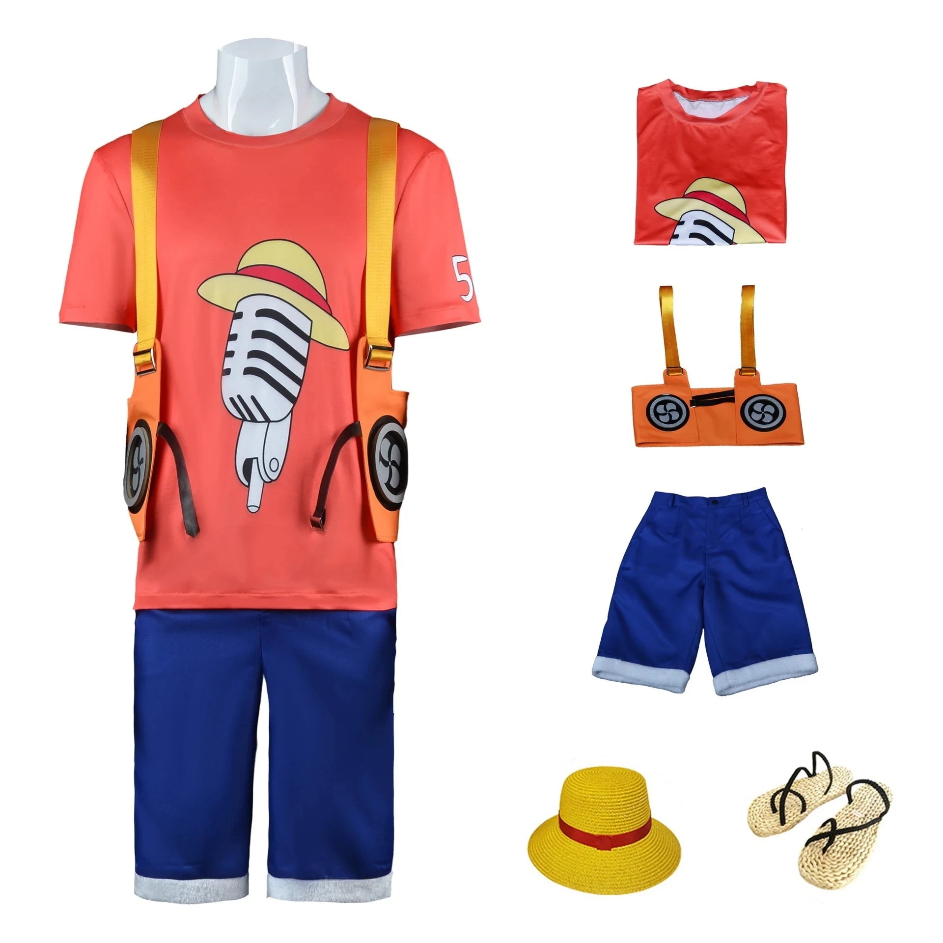 2026しいワンピース服Cosスーツ映画RedルフィCos服うたCosスーツ