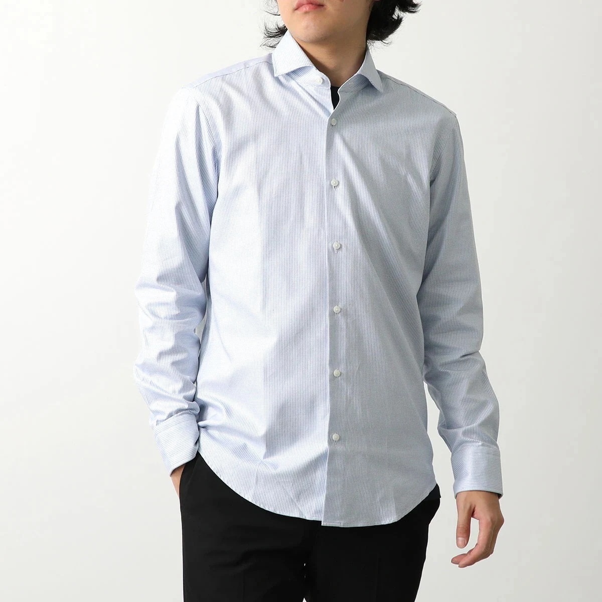 HUGO BOSS ヒューゴボス シャツ 50532839 メンズ 長袖 レギュラーフィット スプレッドカラー ワイシャツ コットン 450 【mega】