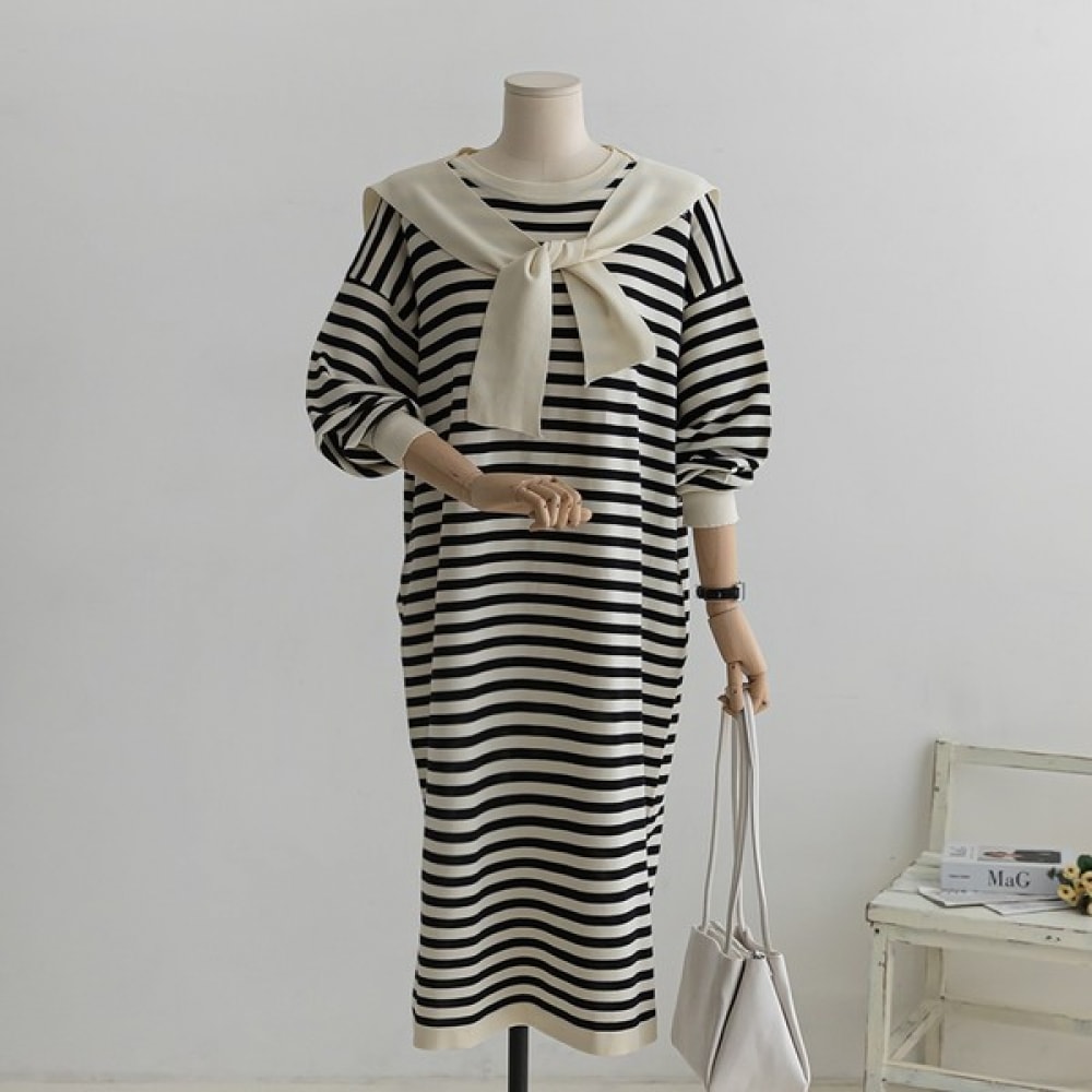 [Elysia] ロードダンガラカラーマフラードレス