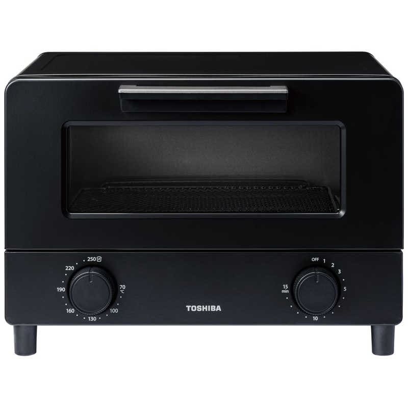 東芝　TOSHIBA　オーブントースター 1400W/食パン2枚 シンプル簡単操作 ブラック　HTR-W5-K
