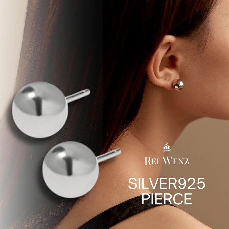 【高品質Silver925】ピアス 金属アレルギー 丸玉 メタルボール サークル　コロン シルバー S925 K18 フープ シンプル おしゃれ レディース ブランド プレゼント 人