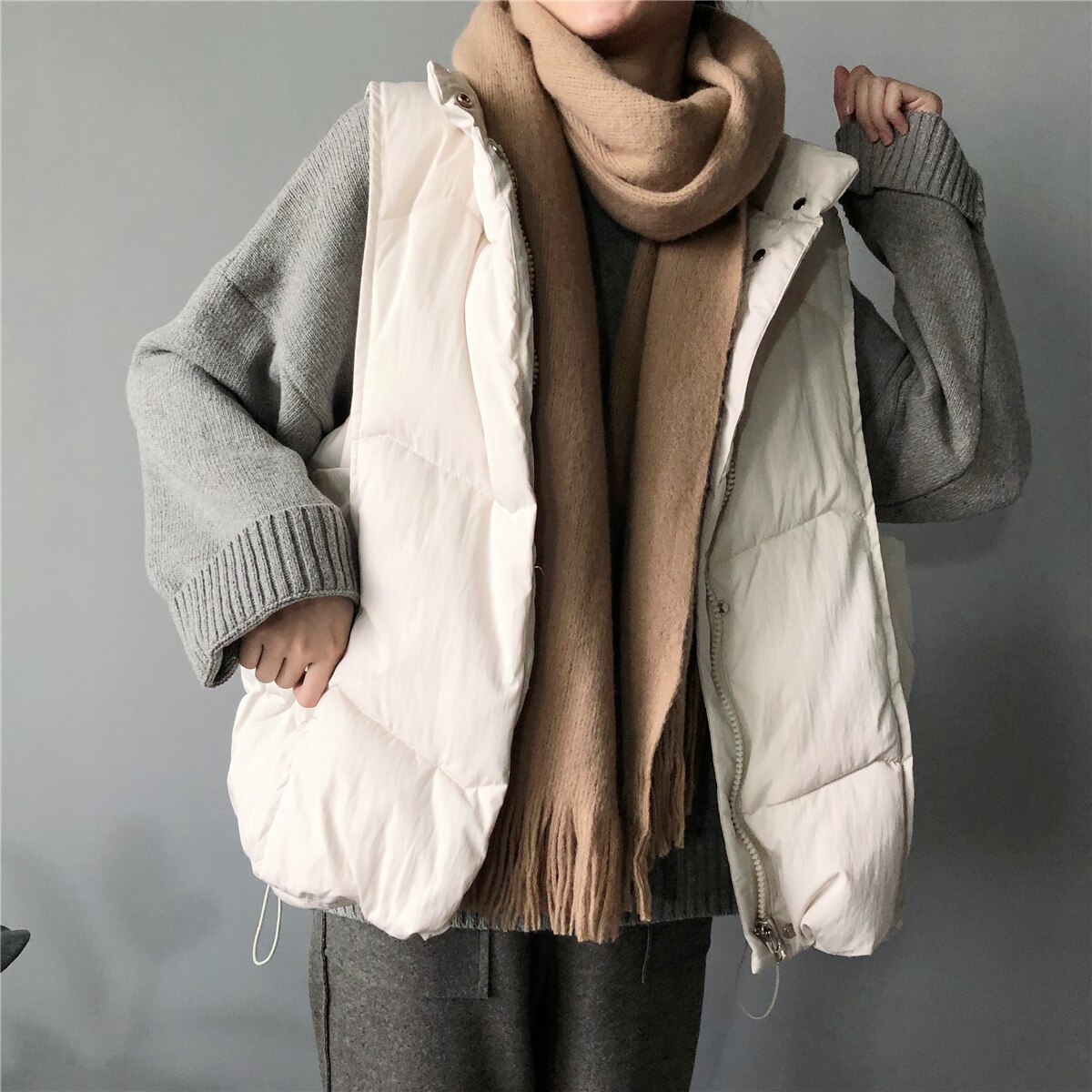 4color レディース アウター 羽織り ベスト ジャケット 中綿ベスト 中綿 ノースリーブ