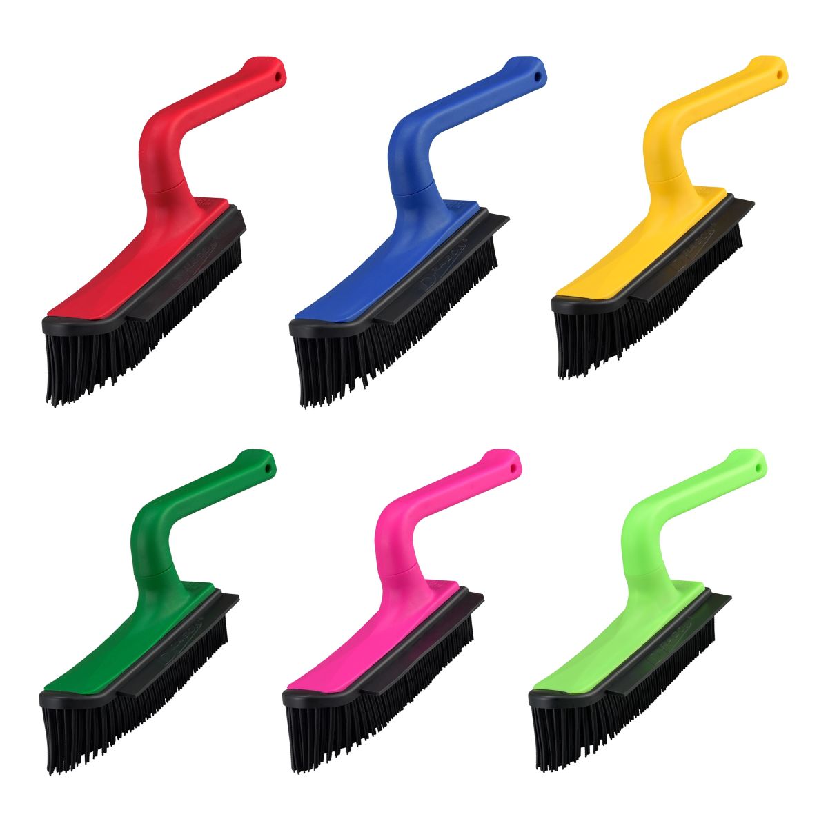 輸入雑貨 ドイツ製 V7スーパーブラシ ハンディータイプ 6色セット ドイツ製 赤 青 黄 緑 ネオンピンク ネオングリーン ブラシ ペット 犬 猫 毛取り 抜け毛 対策 お掃除 おしゃれ
