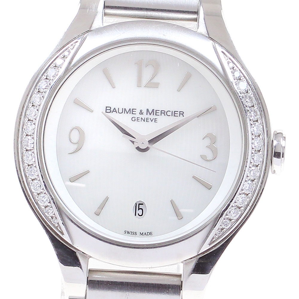 ボーム＆メルシェ Baume & Mercier 65616 サイドダイヤ デイト クォーツ レディース _822721【中古】その他 ブランド腕時計