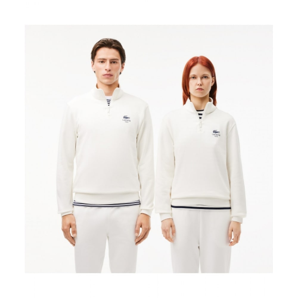 LACOSTE コモンカジュアルハーフジップスウェットシャツ [オフホワイト]