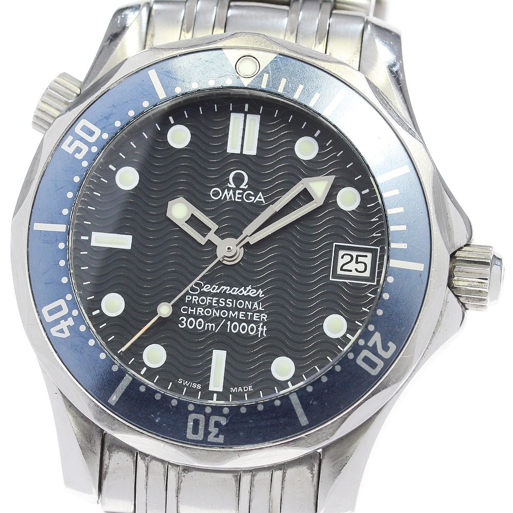 オメガ OMEGA 2551.80 シーマスター 300 デイト 自動巻き ボーイズ _860944【中古】