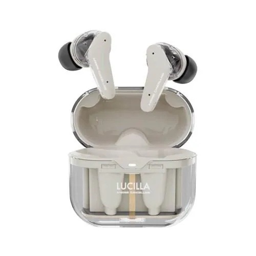 LUCILLA TWS010BE 完全ワイヤレスイヤホン ノイズキャンセリング機能搭載 左右分離 Bluetooth対応 IPX4防水 ベージュ