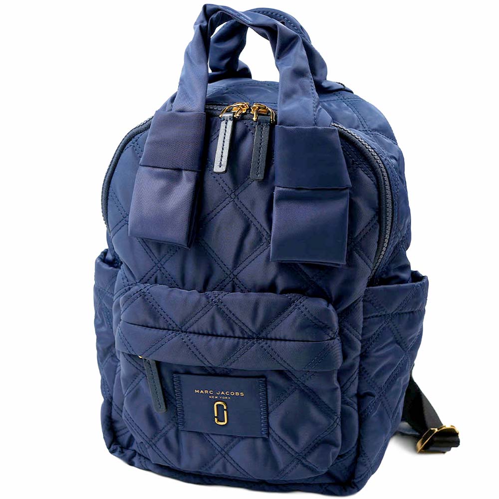 マークジェイコブス バックパック リュックサック MARC JACOBS nylon knot backpack ナイロン ノット バックパック ネイビー ナイロン キルティング ブルー M0013