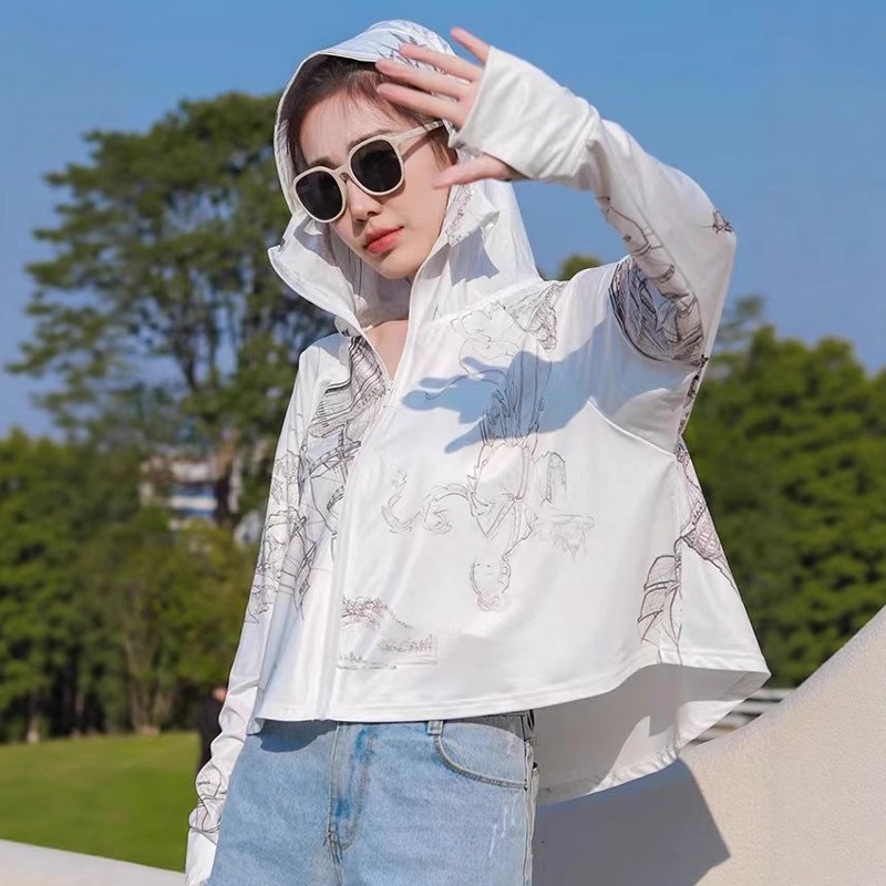 【1点ご購入 で10点プレゼントいたします】2025アイスシルク日焼け止め大つばプリント日焼け止め女性マント式通気網紫外線防止