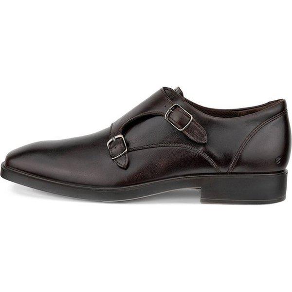 男性用シューズ ブラウン レザー ダブルモンク コンフォートシューズ 2025FW
