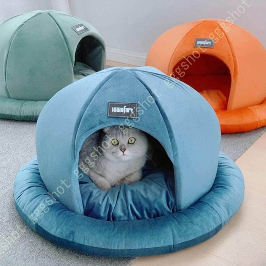 猫ハウス ドーム型 犬 ペット ベッド 冬用 暖かい 防寒さ対策 ふわふわ おしゃれ 耐噛み チワワ 小型犬 中型犬 猫 ベッド クッション 洗える 滑り止め