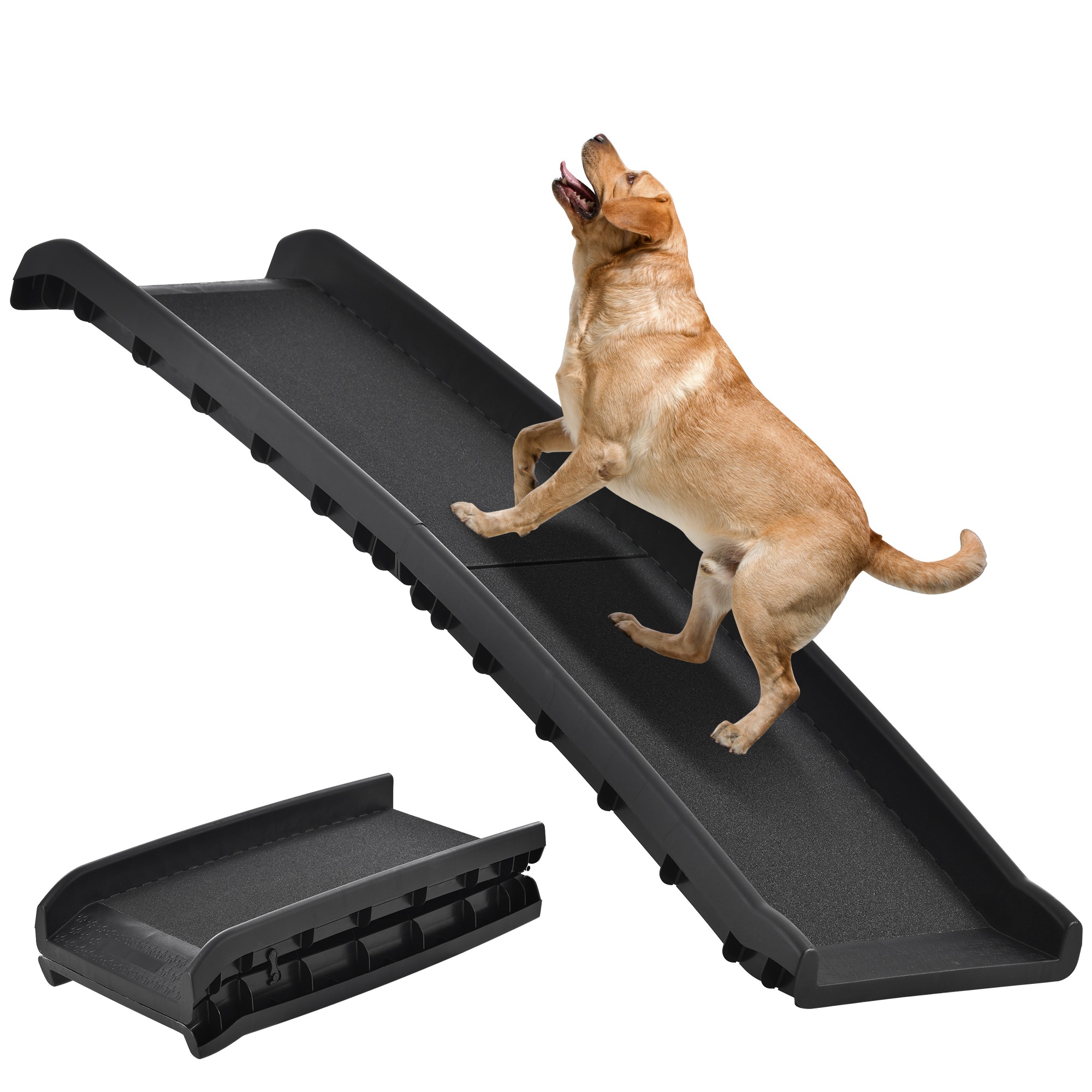 2つ折りドッグスロープ 犬ステップ 車用