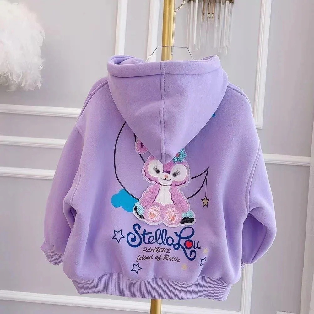 【2個買うと1個無料】大人気 ディズニー ステラルー キッズ コート アウター 長袖 トップス 春 秋 冬 裏起毛 子供服 女の子 ジャケット 韓国子供服 キャラクター 90-160cm