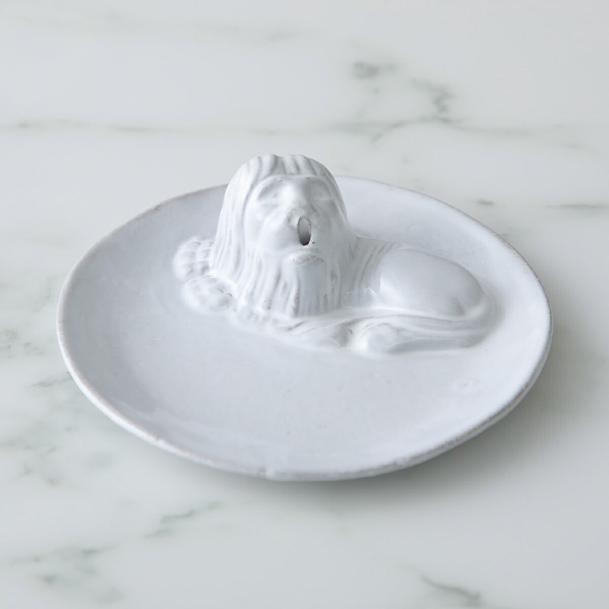 Astier de Villatte アスティエ・ド・ヴィラット インセンスホルダー Lion Incense Holder on Saucer ENCLIO2 陶器 お香立て ライオン【返品交換不可