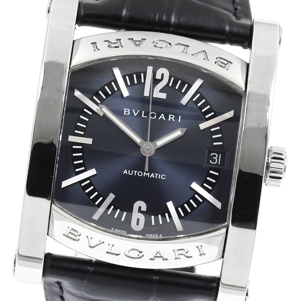 ブルガリ BVLGARI AA44S アショーマ デイト 自動巻き メンズ _946833【中古】