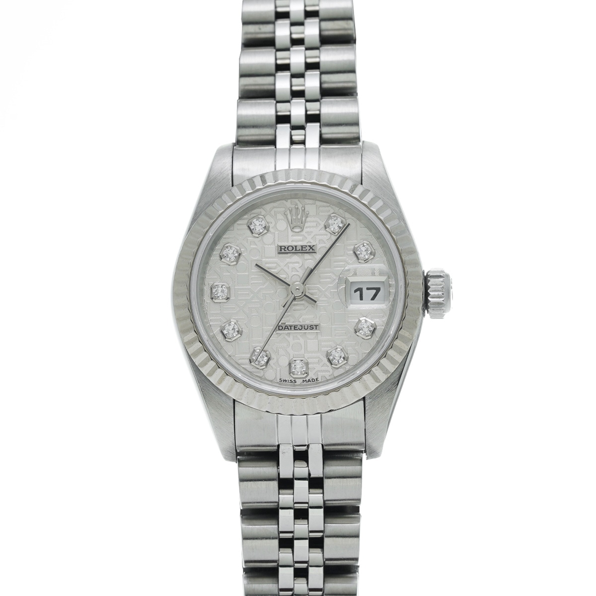 ロレックス デイトジャスト 10Pダイヤ 79174G Y番(2002年頃製造) シルバーコンピュータ/ダイヤモンド レディース 腕時計 自動巻き 中古 銀蔵