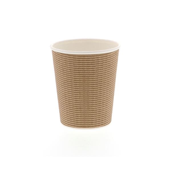 紙コップ エコ断熱カップ8オンス(240ml) クラフト 1セット(1000個:50個20パック)