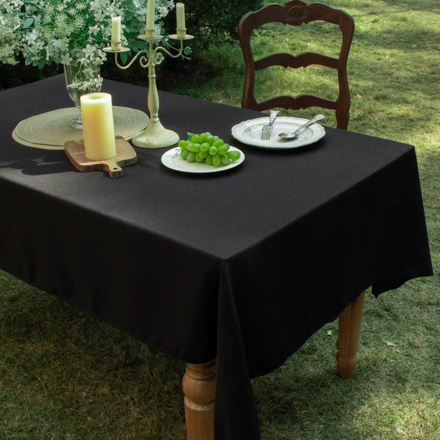 黒無地テーブルクロス ヨーロッパのレトロなグルメデザート背景テーブルクロス リビングルーム コーヒーテーブル テーブルカバー テーブルクロス マット ライト ラグジュアリー