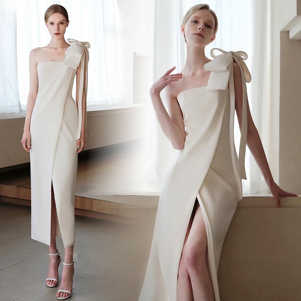 花嫁 ウェディングドレス プリンセスライン 白ドレスワンピース プリンセス シンプル 結婚式 披露宴 前撮り 後撮り 撮影用 フォトウェディング ロングドレス hs011cy