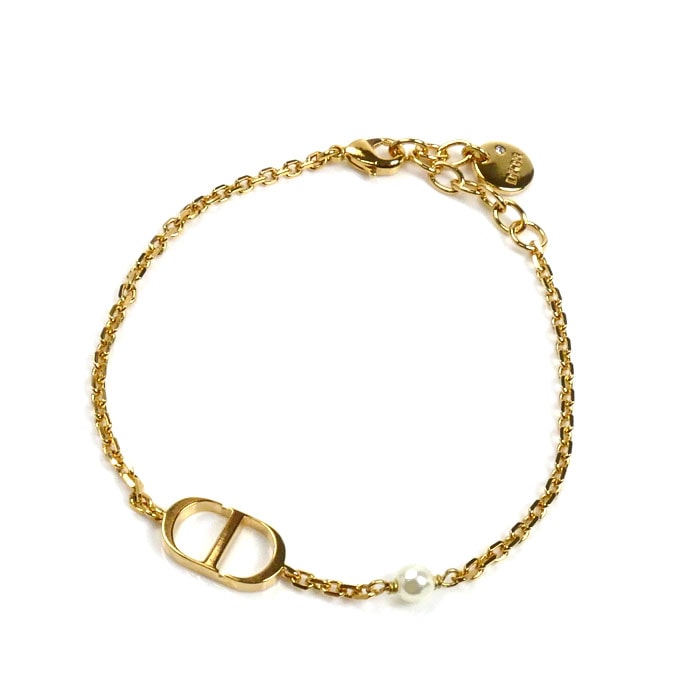 Christian Dior クリスチャンディオール メタル/レジンパール Petit CD ブレスレット B1310PTCRS_D301 16.5-19cm レディース 中古 美品 27,950円
