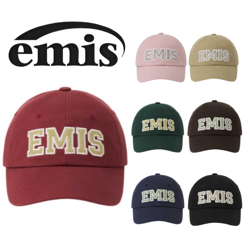 EMIS★[24FW新作] TWILL CAPITAL LOGO BALL CAP TWILL CAPITAL LOGO BALL CAP-BLACK - EMIS