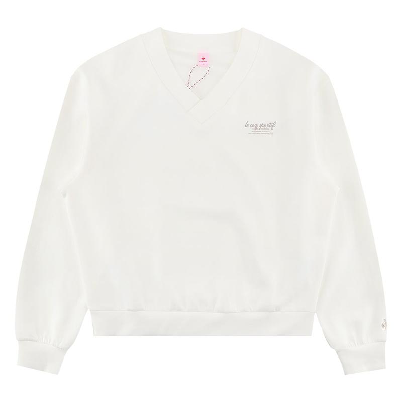 女性ダブルテンション2.0ルーズフィットVネックTシャツ QR122OFS11CRM