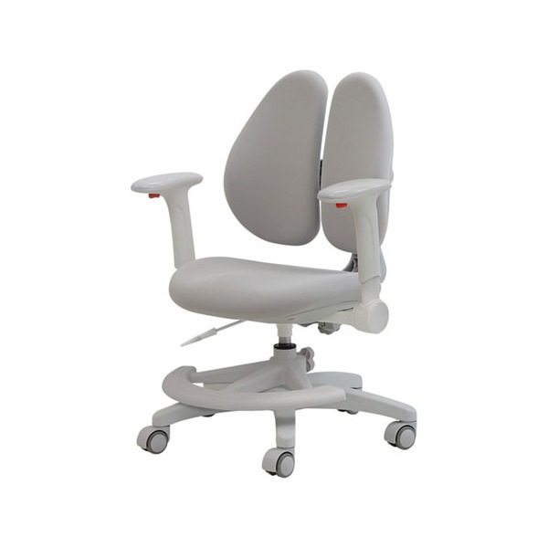 Netforce RBT-1MAFR-W-GYGY グレーフレーム×グレー ラビットチェア オフィスチェア (肘付・足置き付) メーカー直送