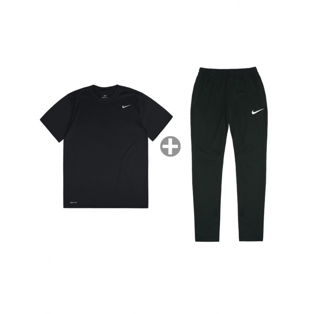 Nike ドライフィットスウッシュショートスリーブ+トレーニングパンツ
