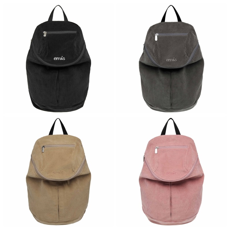 【EMIS】 CORDUROY ZIP AROUND BACKPACK : 4COLORS