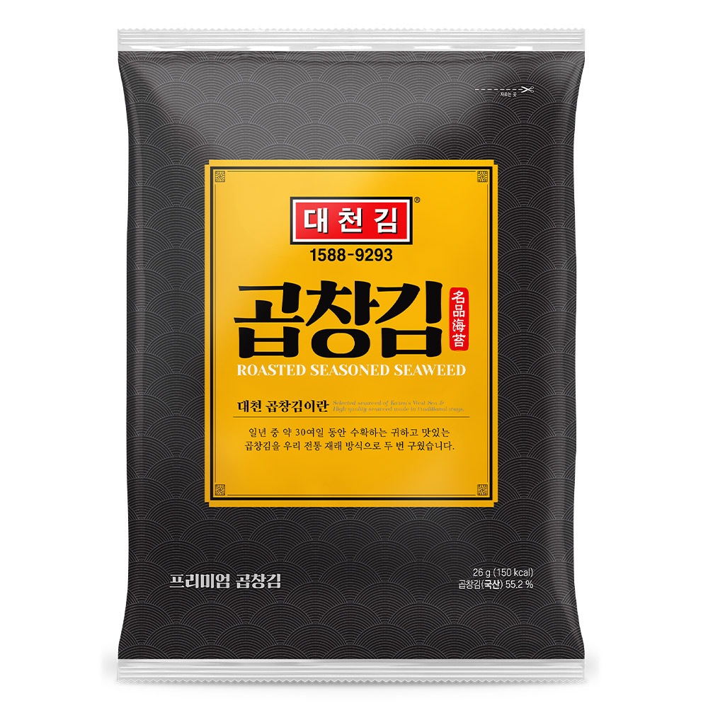 [計11個] テチョン海苔 プレミアム モツ海苔 26g 14袋