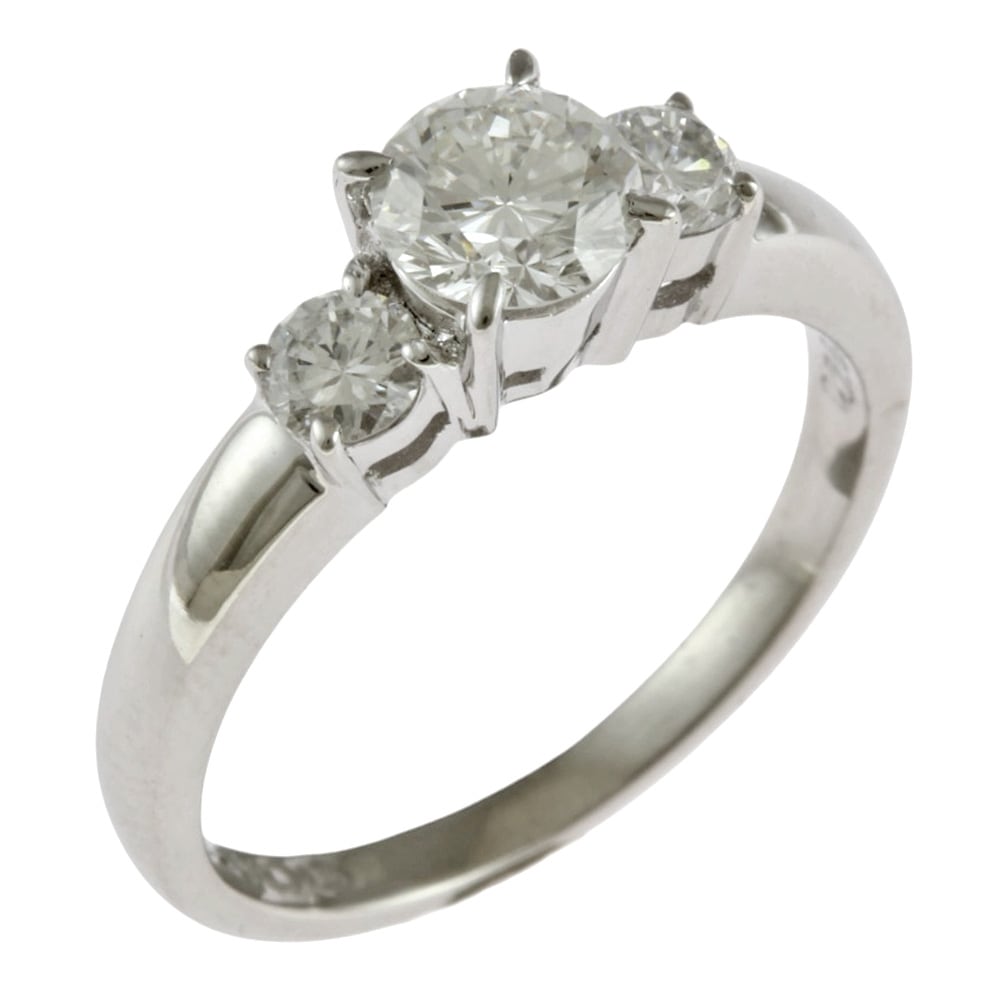 エンゲージリング リング 指輪 11号 Pt900プラチナ ダイヤモンド 0.88ct 中古 美品