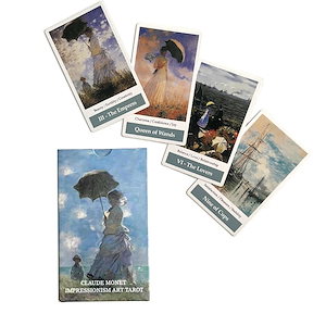 【1点ご購入 で10点プレゼントいたします】12 X 7 cmモネイメージタロットカードclaude monet impressionismartアートカードテーブル