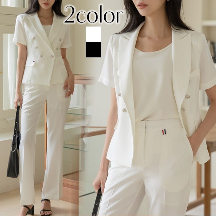 パンツスーツ レディース 半袖 パーティー 結婚式 お呼ばれ 上品 10,765円