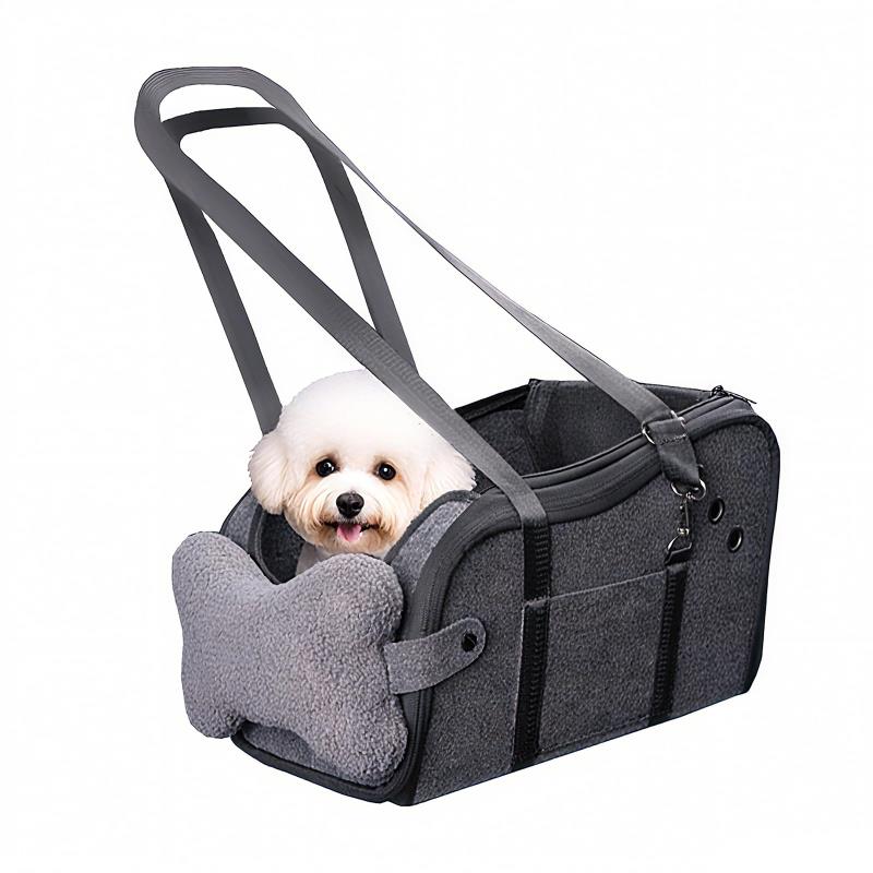 [Innovista] 小型犬 ドライブベッド ドライブボックス 犬 カーシート 犬 車 ペットキャリーバッグ 車載ブースターシート ベルト付き 四季対応 軽量 旅行用ペットシート 揺れ防止 コンパク