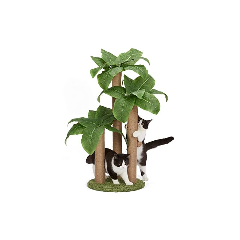 LEMONDA カンナ キャット爪とぎポール，ポンポンおもちゃ付き 爪研ぎ つめとぎ 省スペース 高さ調整幅40-80cm (カンナ)