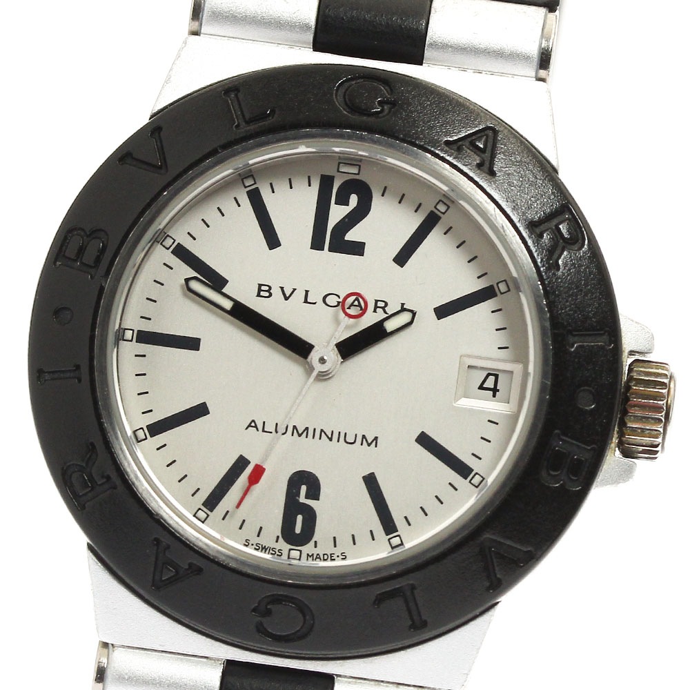 ブルガリ BVLGARI AL32TA アルミニウム デイト クォーツ ボーイズ _887480【中古】