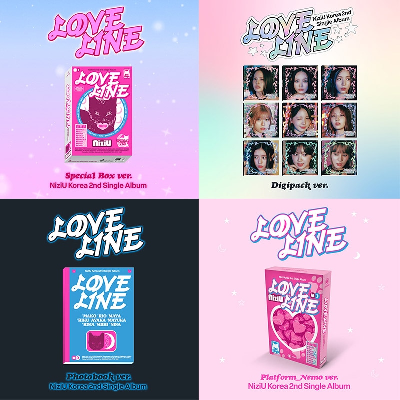 [4種セット] (PB+DG+Special Box+Nemo) Niziu シングル2集アルバム [LOVE LINE] ニジュ 韓国チャート反映 初回特典