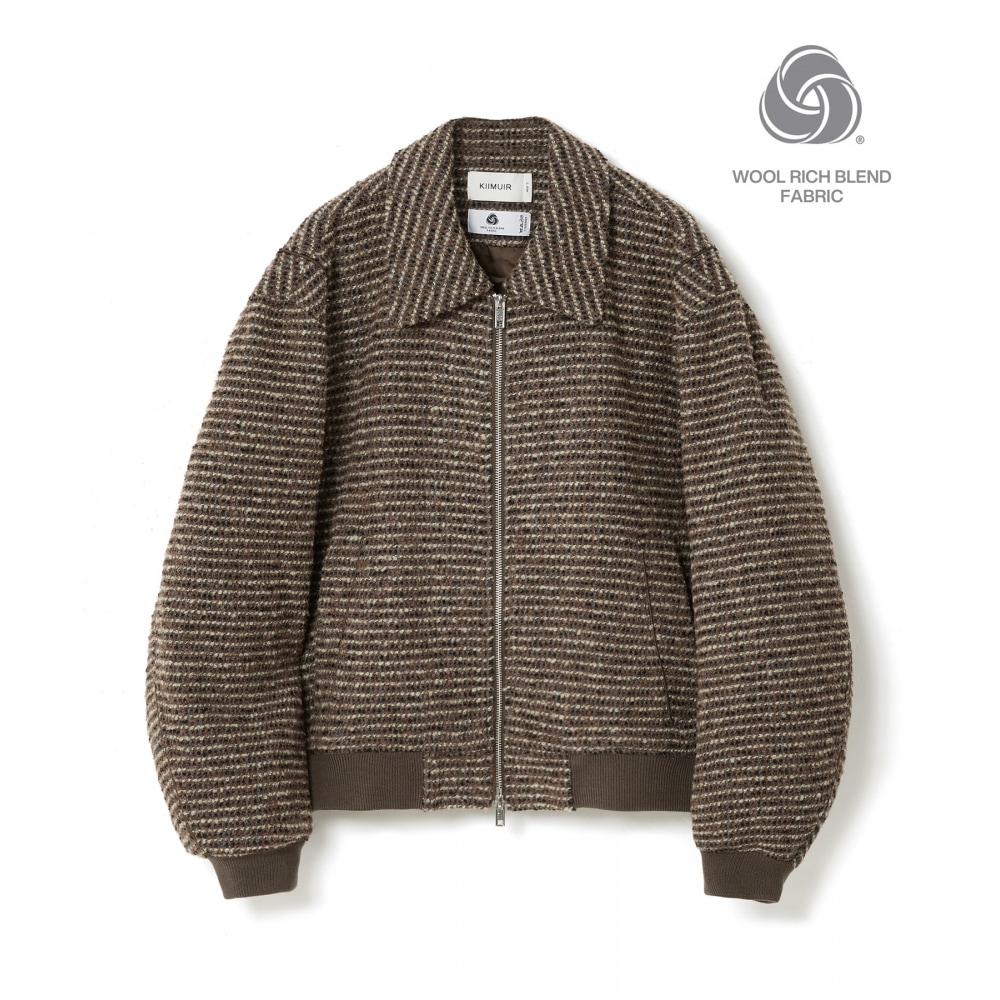 KIIMUIRアルパカウール（WOOL）2-WAYバシティジャケット_ブラウン