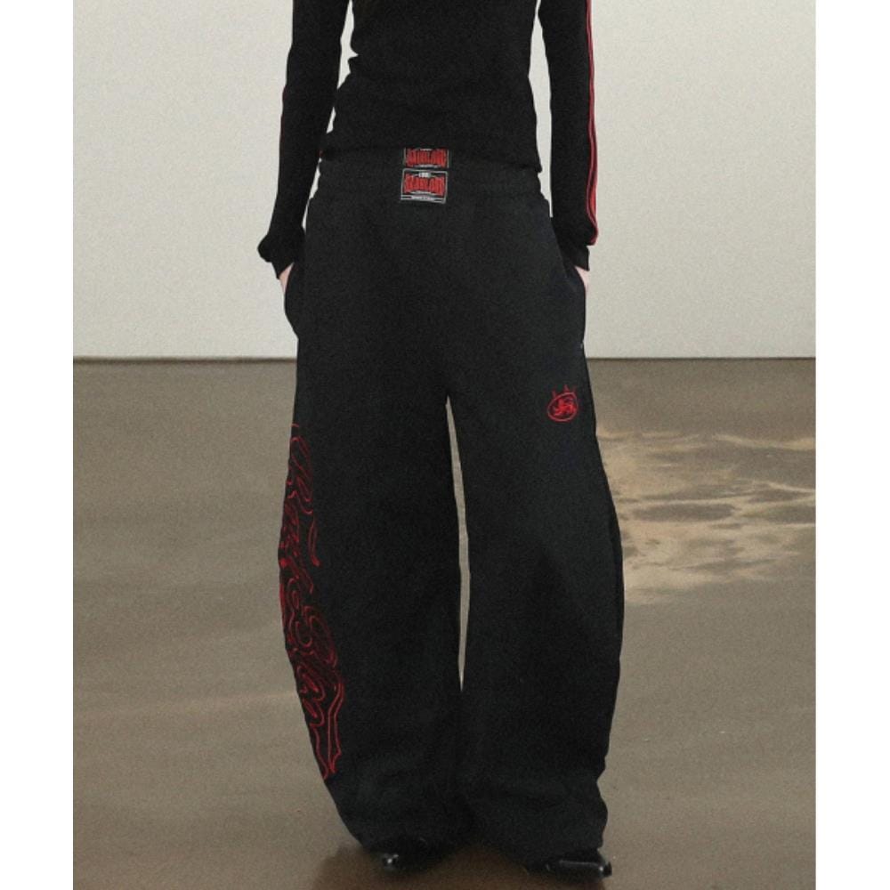 BADBLOOD Mystic Capsule 2 Way Curved Jogger Trousers Bla